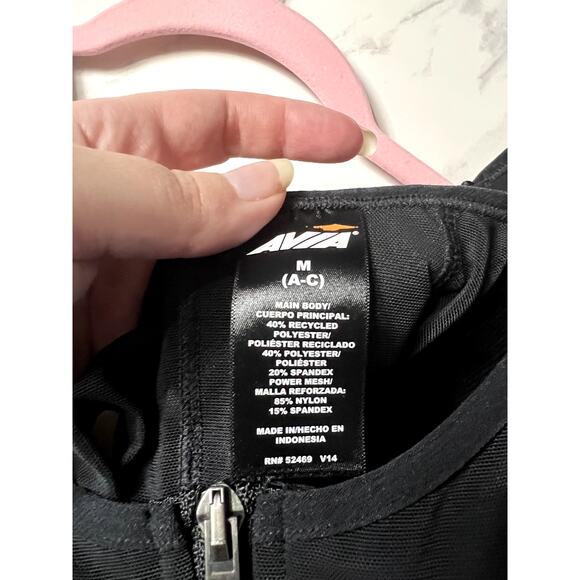 Avia Small A-C Zip up Front Built in Padding Sports Bra - Picture 6 of 7